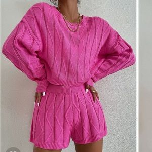 Hot pink sweater set